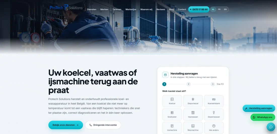 Protech website na